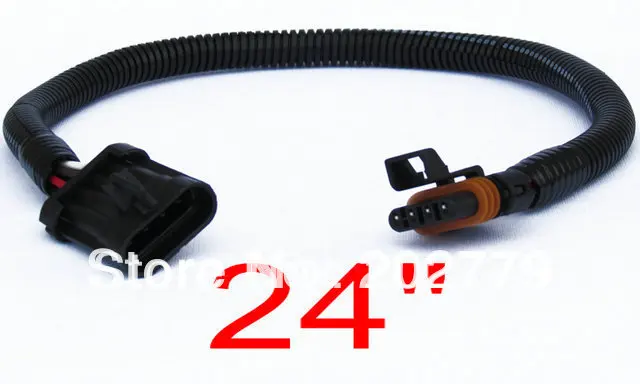 

longyue 2pcs LS1 LS6 LT1 Corvette Oxygen O2 Sensor Header Extension 4 PIN FLAT 60cm wire