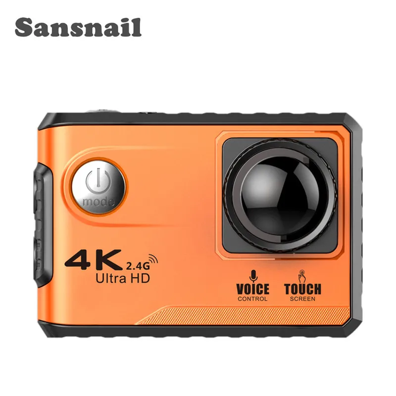 Экшн-камера Sansanail F100B, 4 K, Ultra HD, 2,4G, Wifi, мини-камера, 2,0 сенсорный экран, 1080 P, видеокамера, уличная Камара на шлем - Цвет: Белый