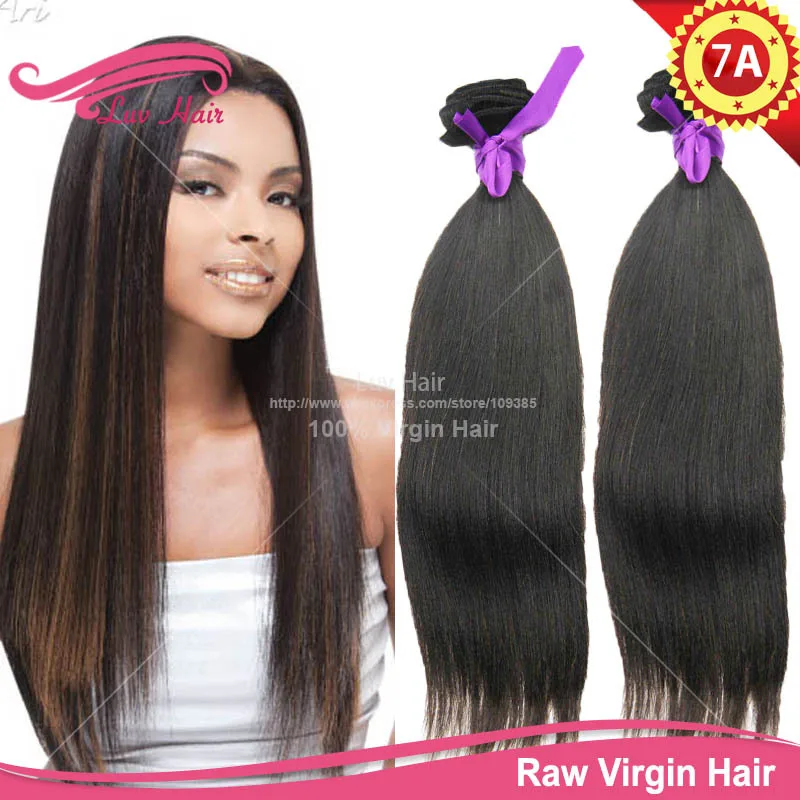 100 Human Hair Brazilian Yaki Straight Hair Coarse Yaki Virgin