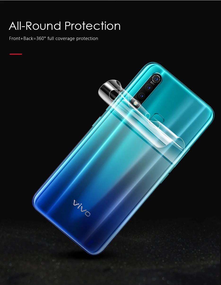 CHYI 3D изогнутая пленка для vivo Z5x V1911A V1919A Защитная пленка для экрана 6,53 Дюймов Полное покрытие гидратационная пленка с инструментами не закаленное стекло