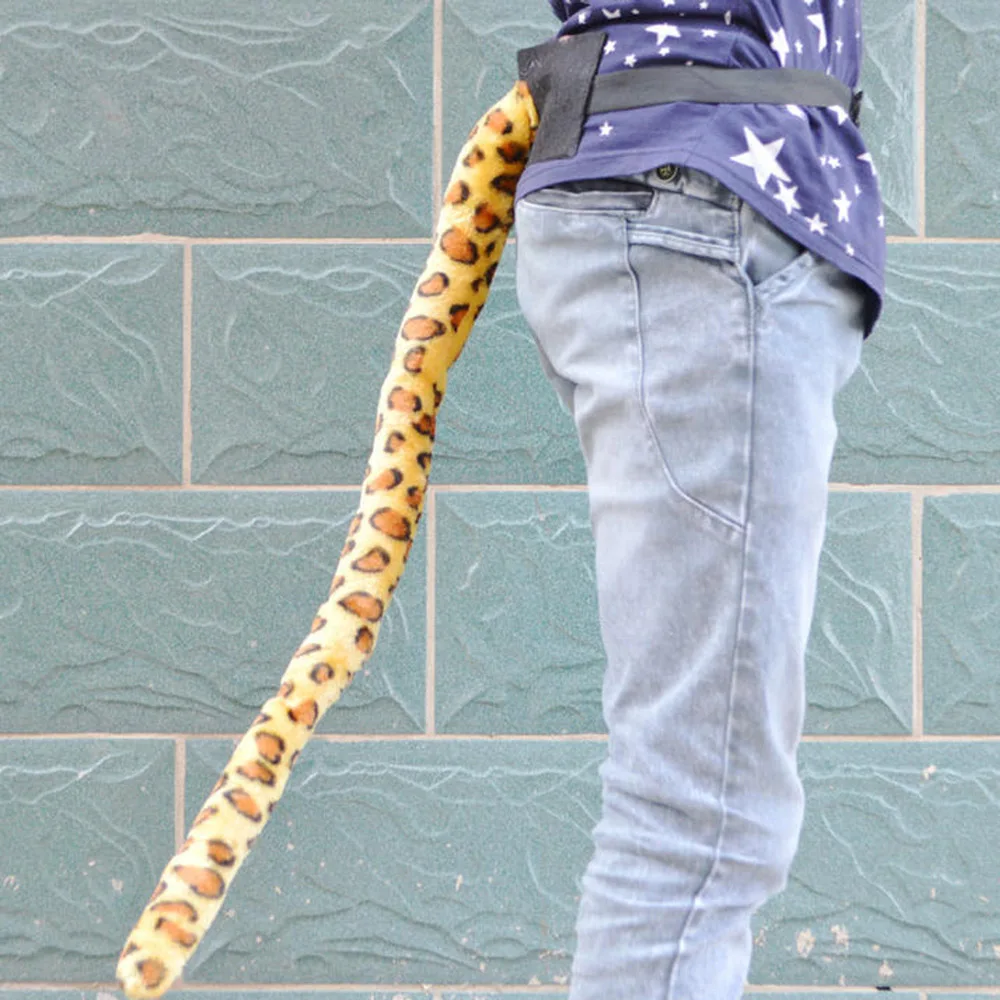 

New Arrived Halloween Dancing Simulation Wacky Animal Long Tail Halloween Party Prop Panther leopard zebra cat tail Hot Sale Hot
