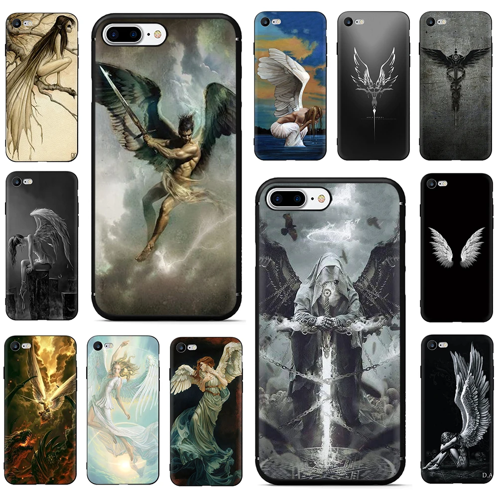 

Angels Soft Phone Cover Case For iPhone 5 5S SE 6 6S Plus 7 8 Plus X XR XS 11 Pro Max