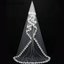 3M One Tier New Wedding Veil Cathedral Length Handmade Bridal Veil Free Comb Wedding Accessorie velos de novia In Stock 11046IV