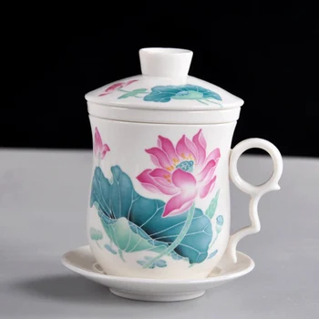 

Chinese blue and white porcelain tea mug with filter lid,Coffee Mugs porcelain tea cup,Coffee Milk Tea Mug Afternoon tea cups