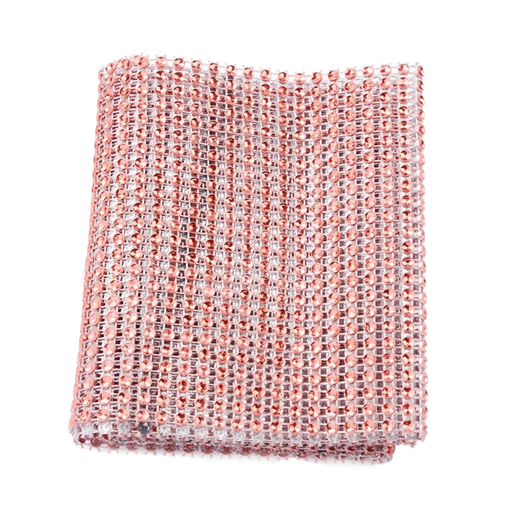 Artificial Diamond Mesh Wrap Roll Rhinestone Crystal Ribbon DIY Scrapbooking Embellishment Decor Trims 10 yards 24 Rows