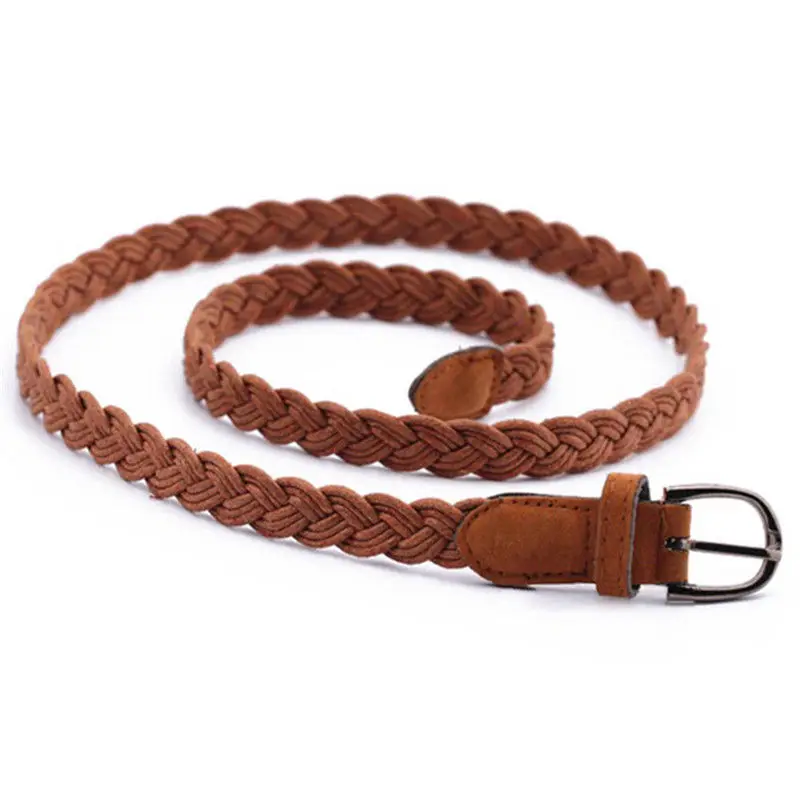 Hot Sell New Womens Belt New Style Candy Colors Hemp Rope Braid Belt