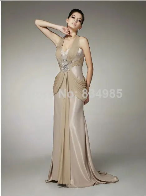 Sexy Charming Sweetheart Beading Court Train Chiffon Satin Beat Selling High Quality Fashion Prom Dress |
