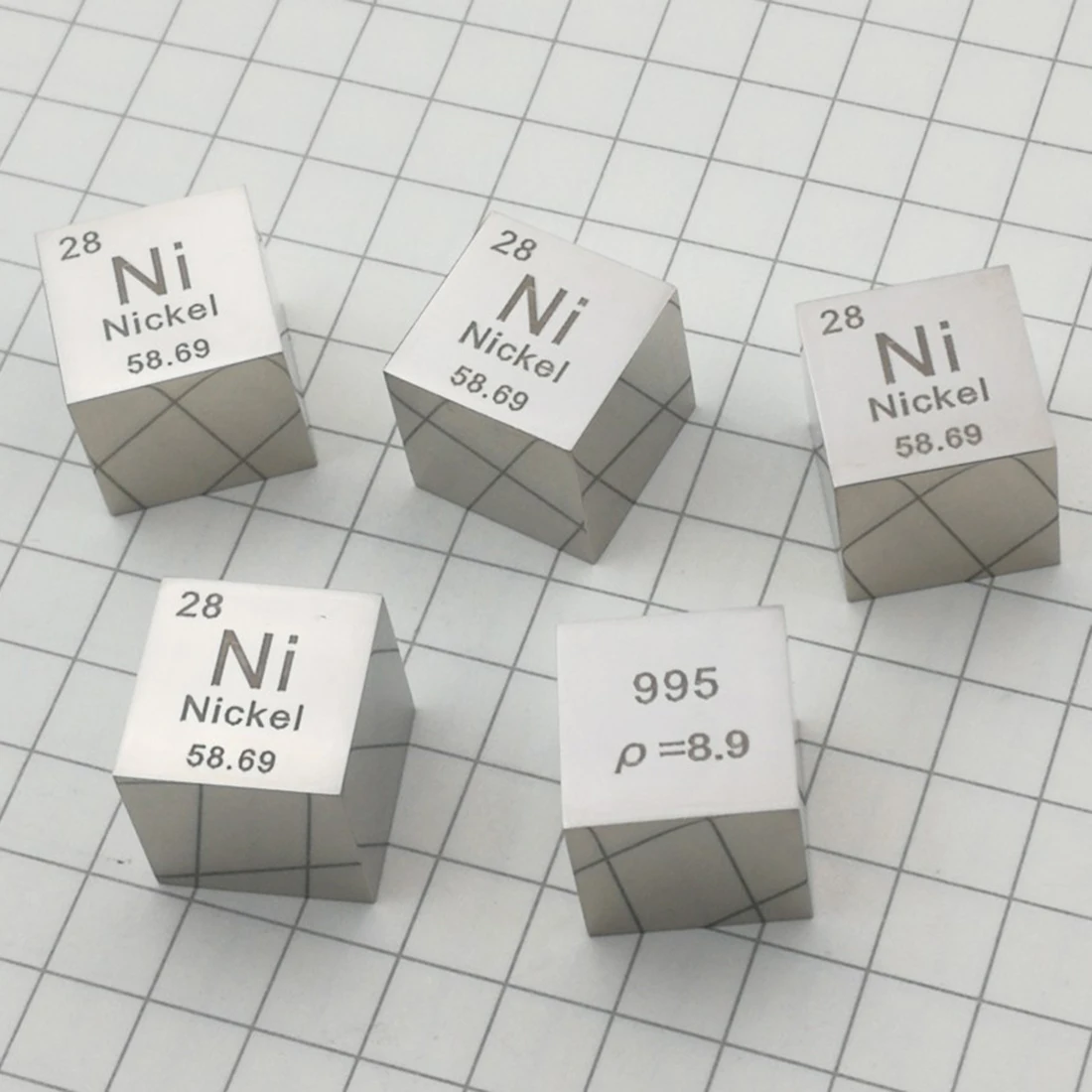  10mm Pure Density Ni≥99.5% Mirror Polish Nickel Cube Periodic Table Of Elements Cube Hand Made scie