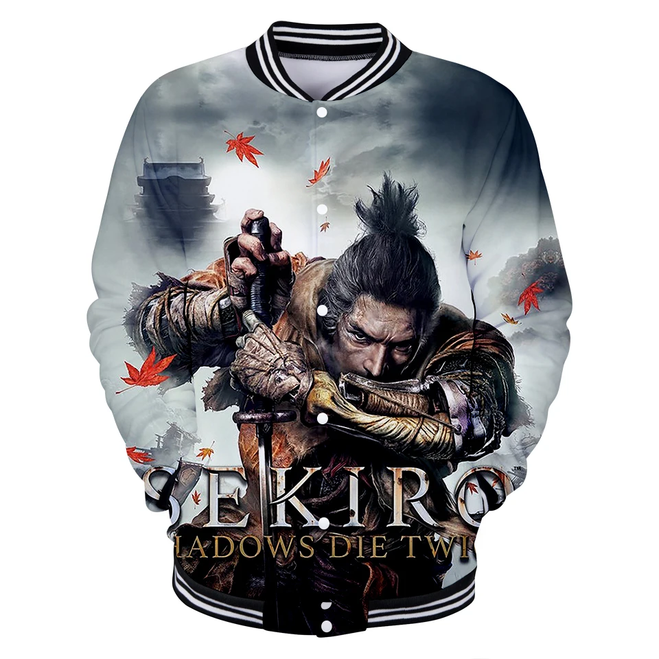 

Fashion Cool 2019 3D Sekiro Shadow Die Twice Long Sleeve Casual Autumn Baseball Jacket Women/men Clothes Hip Hop Print