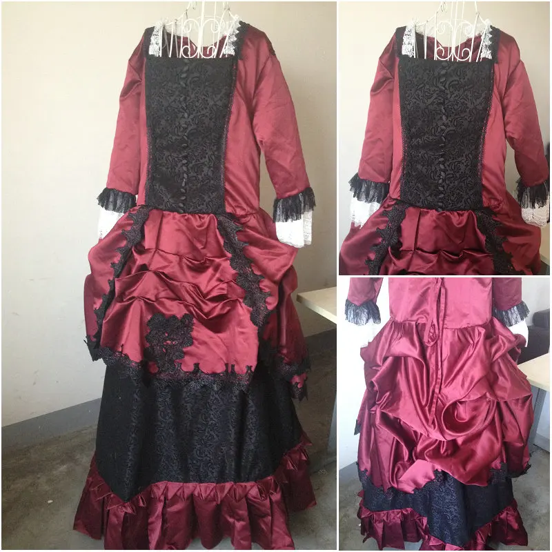 Распродажа d-048 Викторианский готический/Гражданская война Southern Belle бальное платье Хэллоуин платья Sz США 6-26 XS-6XL