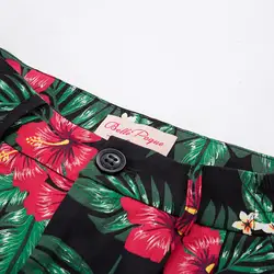 Женские винтажные шорты с эластичной резинкой на талии, на молнии, летние Карманы, брюки с высокой талией