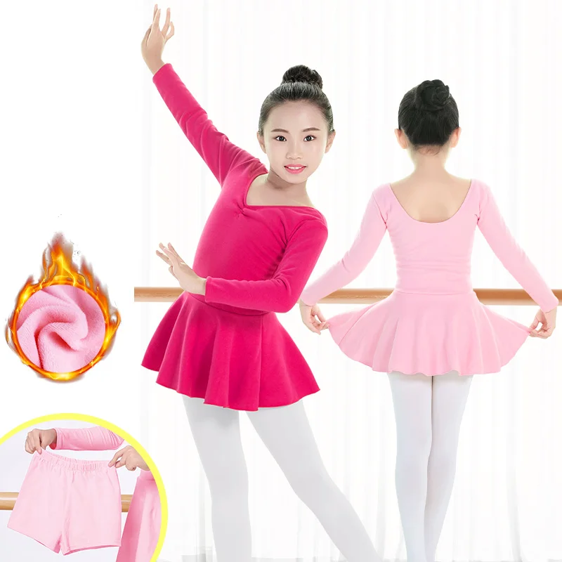 

Autumn Winter Thicken Girl Dance Clothing Ballet Dress Keep Warm Ballet Clothes Dance Suit Gymnastics Leotards For Girls