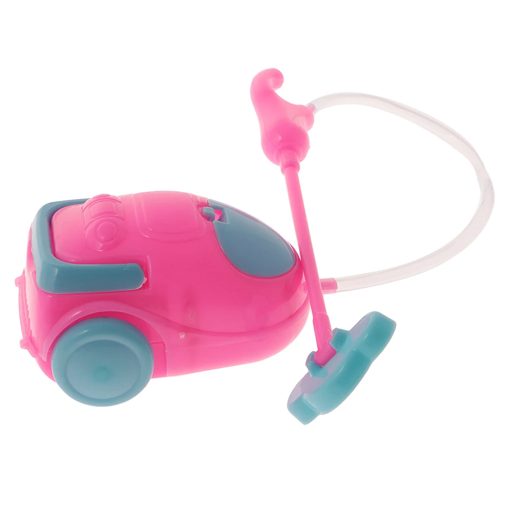 12inch Fashion Dolls House Miniature Furniture Toys Plastic Vacuum Cleaner Cleaning Tools Playset Kids Pretend Play Toy 2 Pieces