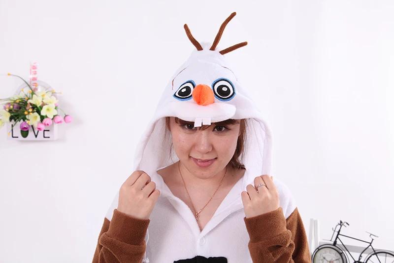 Олаф Snowbaby комбинезон костюм для сна унисекс пижамы для взрослых маскарадные костюмы одежда для сна комбинезон на Хэллоуин Одежда для рождественской вечеринки