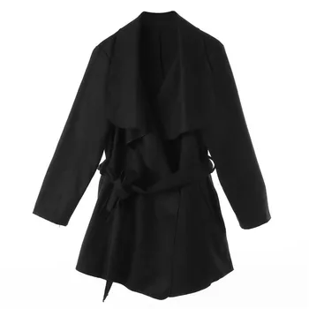 

High Quality Women Coat Trench Long Sleeve Slim Waist Casual Autumn Winter Outwear Clothes Females Outwear Trench Ladies Coats