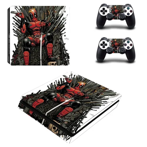 Film Deadpool PS4 Slim Skin Sticker For Sony PlayStation 4 Console and Controller Decal PS4 Slim Sticker Vinyl - Цвет: YSP4S-0930