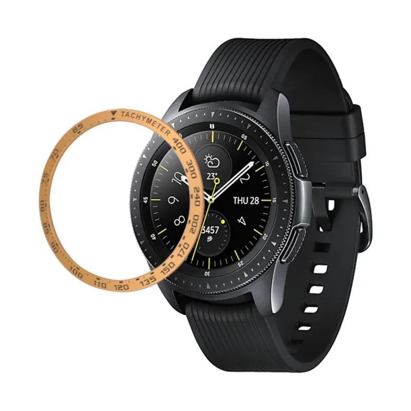 

Replacement Smart Watch Accessories For Samsung Galaxy Watch 42MM/46MM Bezel Ring Adhesive Cover Anti Scratch Metal