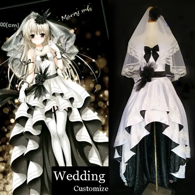 Novia Velo De Vestido Sora Blanco Starchild Kasugano Anime 0q8HY8