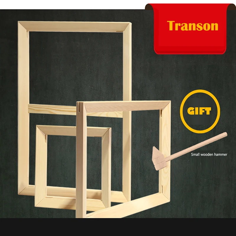 

Transon Wooden Bar, Canvas Stretcher Strips-One Complete Wood Frame for Artist