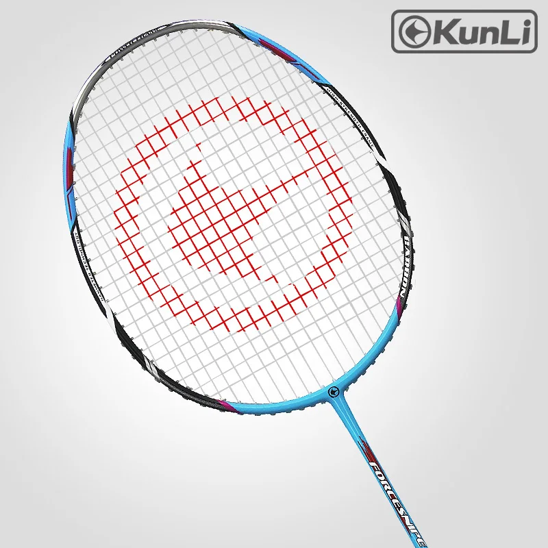 Оригинальная официальная ракетка для бадминтона KUNLI 5U 79g FORCE79 синяя зеленая