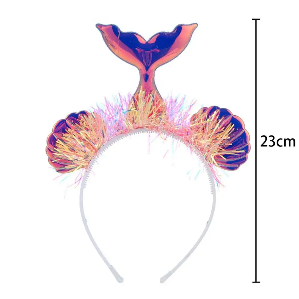 Taoup 1 шт. золотой хвост маленькой русалки головная повязка, аксессуары для волос Русалка Вечерние Декор поставки для ребенка деко день рождения Babyshower - Цвет: Mermaid Headband 6