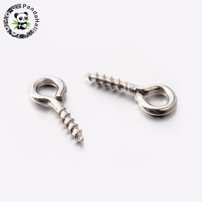 304 Stainless Steel Screw Eye Pin Bail Peg, Stainless Steel Color
