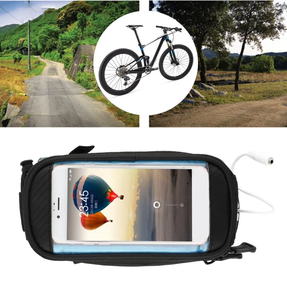 

Cycling Bike Bicycle Bags Panniers Front Frame Front Tube Bag Touch Screen Bag For Cell Phone Mountain Bike