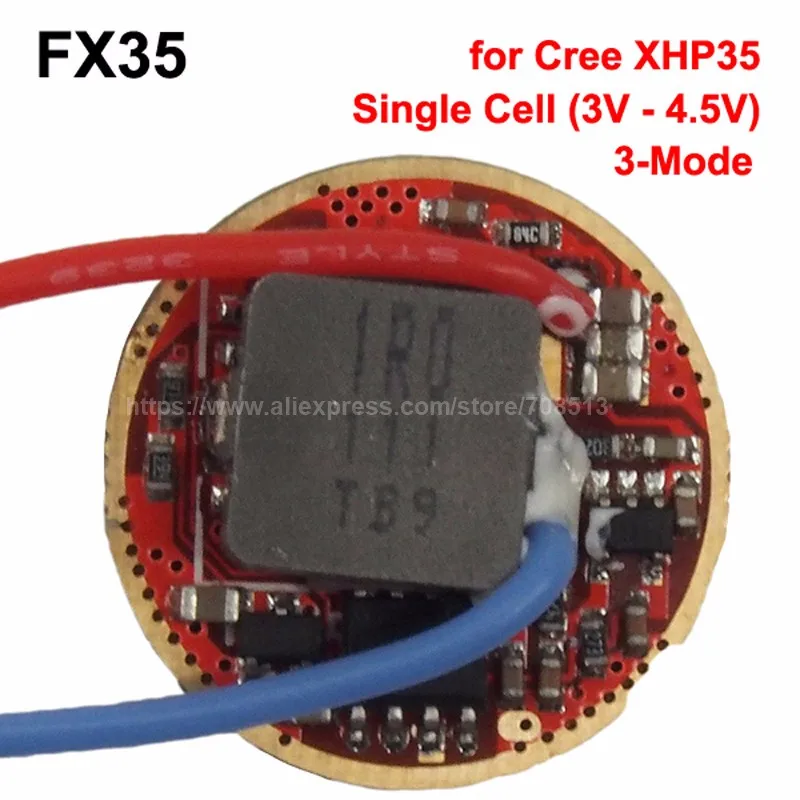 FX35 22 мм 1A 1-Cell 3-Mode Boost Driver монтажная плата для Cree XHP35(1 шт