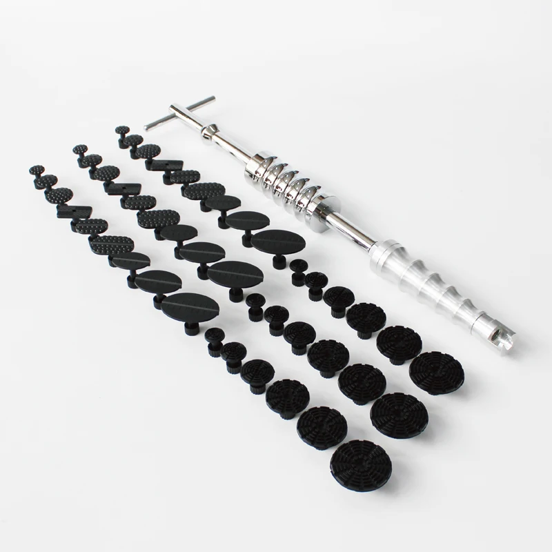 

pack of 46 pieces dent puller kit with slide hammer and black glue pads for car repair tools pdr tools set dent remover