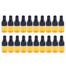 Объемная партия 20 штук Мини многоразовая стеклянная бутылка-капельница эфирные масла Косметическая жидкая Косметика флаконы для геля контейнеры 1 мл 2 мл 3 мл
