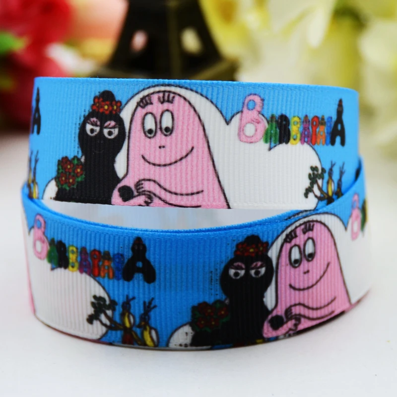 7/8 ''(22 мм) Barbapapa мультфильм печатных корсажная лента вечерние атласные ленты украшения OEM 10 ярдов