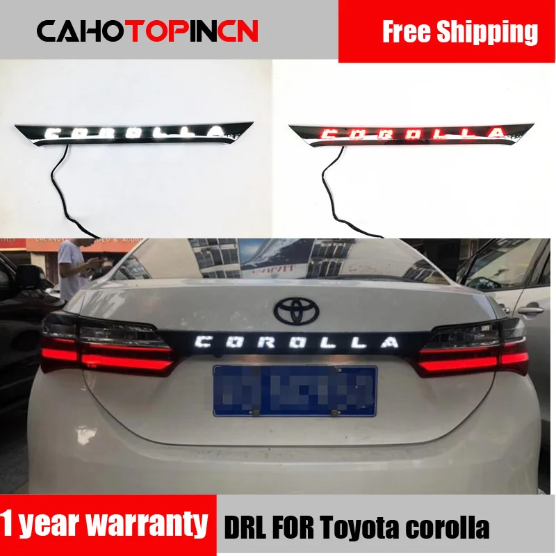 

Rear Bumper trunk Tail Light For Toyota corolla 2014 - 2018 LED Taillight Reflector Brake Lamp Warning Signal Driving Fog Lamp