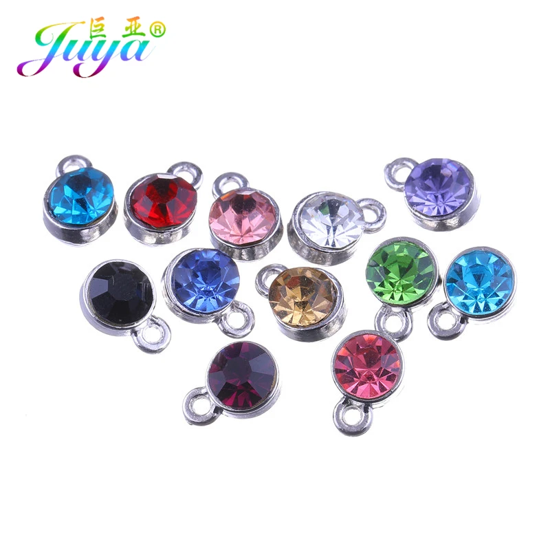 

Wholesale 30pcs/lot Colorful Crystal Birthstone Cz Rhinestones Charms Accessories For Women Men Handmade Birthday Jewelry Making
