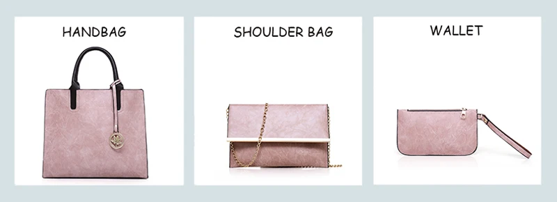 Новая мода 3 шт/комплект женские сумки Большая вместительная женская сумка простые сумки на плечо для женщин композитная сумка маленький кошелек