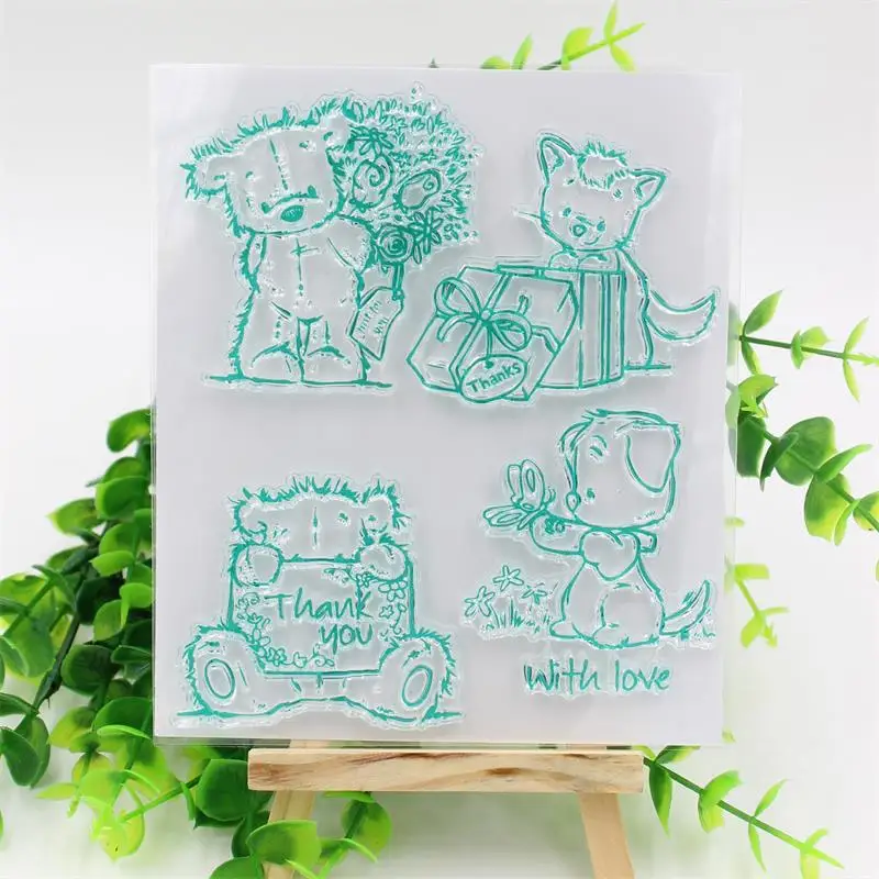 

Lovely Bears Transparent Clear Silicone Stamp/Seal for DIY scrapbooking/photo album Decorative clear stamp sheets