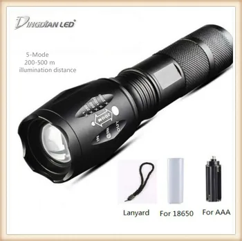 

Waterproof Electric Torch E17 LED Flashlight 5-Mode CREE XM-L T6 Handy Police Torch Lamp Zoomable Focus outdoor for AAA 18650 8%