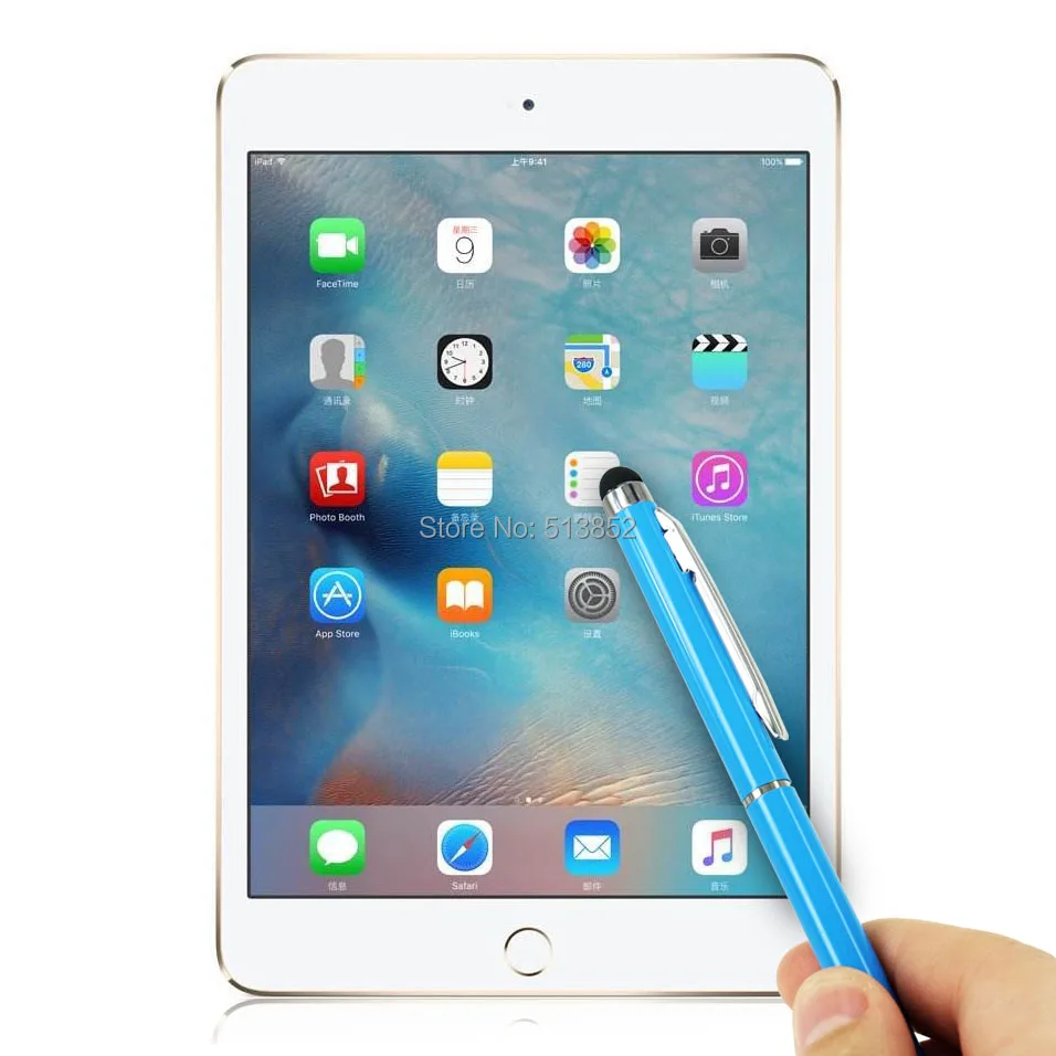 KTG1089_2_2 in 1 Stylus Touch Pen + Ball Pen iPhone 6S 7 7 Plus iPad 4 5 6 iPod Touch Suit for Universal Smart Phone Tablet PC Pen