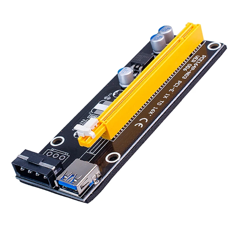 Adaptateur PCIe 1X à 16X – Riser Extender Avec Câble D’alimentation, Stable Et Sécurisé Pour Mining Et Cartes Graphiques