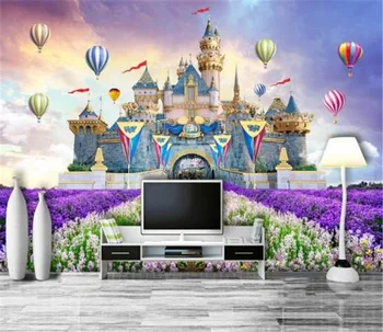 

Comic Wallpaper HD Castle Fairy Tale Children's Room 3D Background Wall Customized Wallpaper For Walls Home Decoration