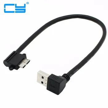 

Black Down Angled 90 Degree USB 3.0 to Micro USB 10Pin Left Angled Cable 20cm for Cell phone & Hard Disk SSD