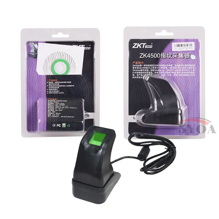 Считыватель отпечатков пальцев с USB сканер ZKT ZK4500 для компьютера ПК дома и офиса