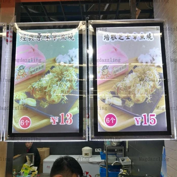 

10PCS X A2 Wall Mounted Acrylic Frame Slim LED Illuminated Menu Panel Light Boxes for Restaurant/Fast Food Store