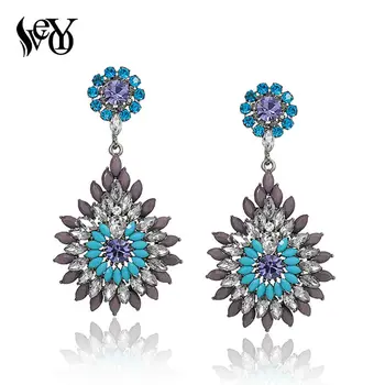 

VEYO Round Acrylic Crystal Drop Earring Resin Luxury Earrings for women High Quality Brincos Pendientes