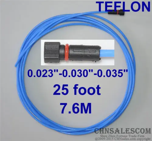 CHNsalescom тефлоновый лайнер 25ft MIG Сварочные пистолеты проволока размер 0,02"-0,030"-0,03" TW LI