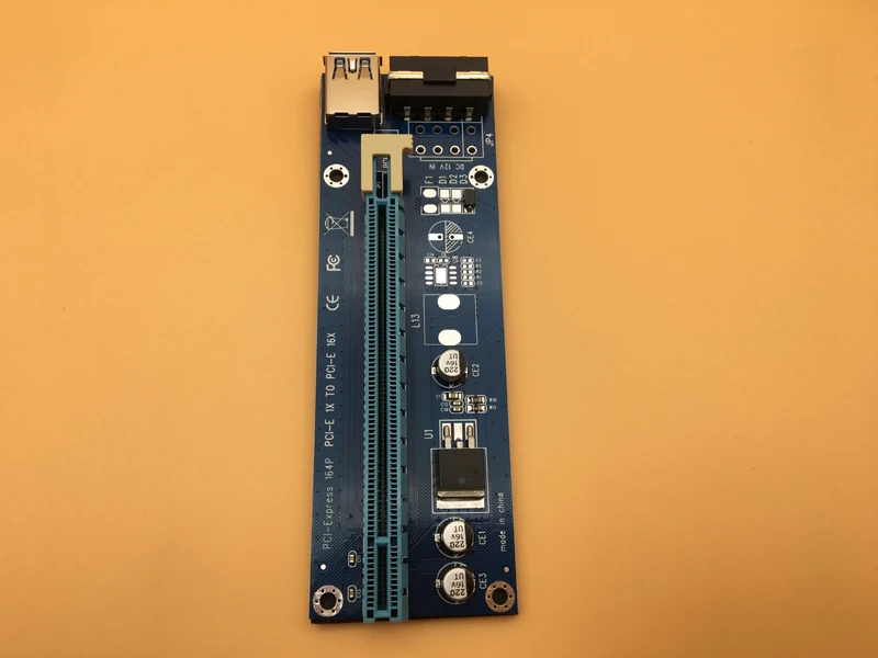 USB 3,0 PCI-E PCI Express 1x до 16x Extender Riser Card мощность кабель 60 см PCIE карта для майнинга адаптер для BitCoin левый интерфейс