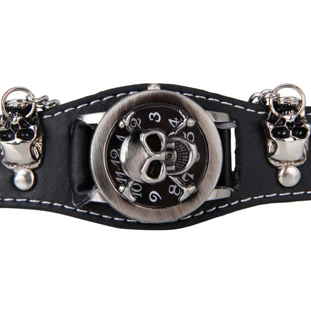 New Copper Unique Skull Quartz Punk Watches Luxury Style Heavy Metal Rivet Watch Tide Head Leather Pin Buckle Punk Watch New Copper Unique Skull Quartz Punk Watches Luxury Style Heavy Metal Rivet Watch Tide Head Leather Pin Buckle Punk Watch