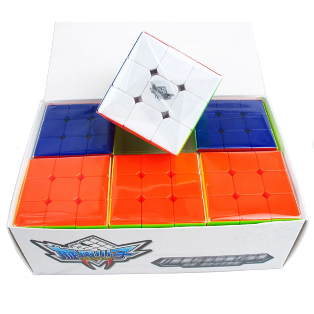 6 шт./кор. Циклон мальчик Feiwu Stickerless 3x3x3 Magic Cube Скорость игра-головоломка кубики развивающие игрушки подарки для детей детская