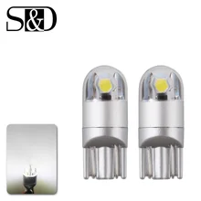 2pcsT10 W5W светодиодный автомобилей лампы 3030 фишек 194 168 Подсветка приборной панели Подсветка салона лампы для двери автомобиля 12 V 5 w белый 6000 K багажная лампа