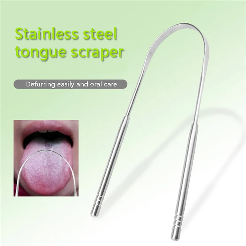 Interdental brushTongue Craper Tongue Coating Cleaner Bad Breath Stainless Steel Oral Care Tools P#B45 dropship | Красота и здоровье