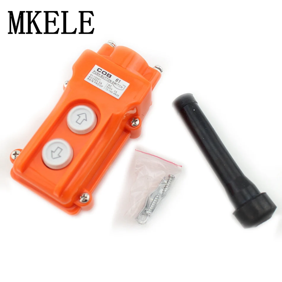 

AC 250V/500V Hoist Crane Pendant Pushbutton Switch Up-Down Station Heavy Duty Rainproof COB61 Push button Switch